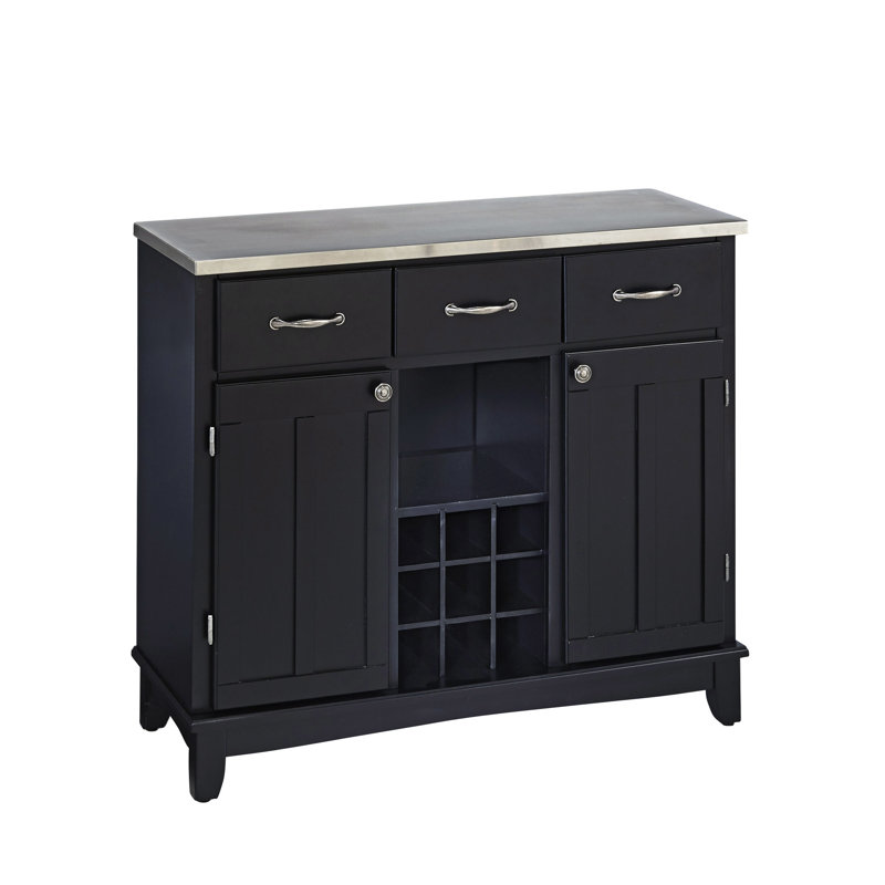Presswood 41.75'' Sideboard, Black