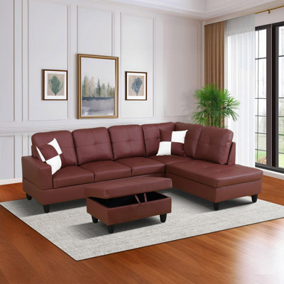 Amielia Faux Leather Sectional