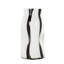 Vase décoratif en verre concave à rayures noires Inessa Cole