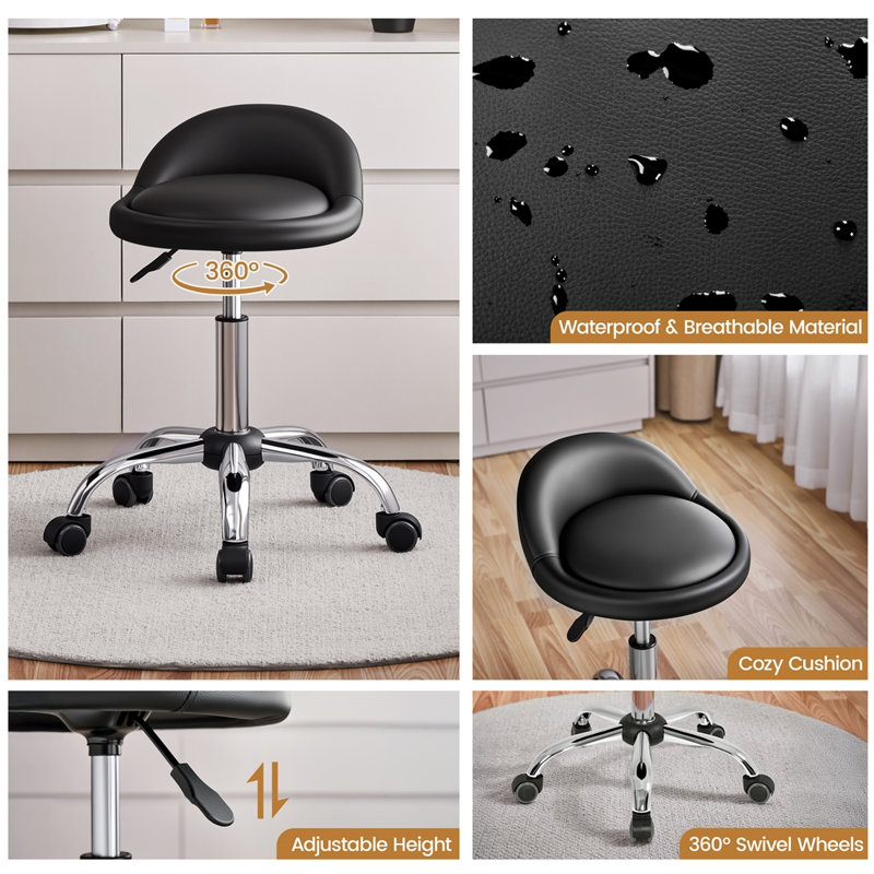 Tabouret de bar Alandus, Noir
