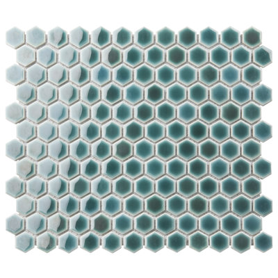 Hudson 1" Hex 11-7/8 " x 13-1/4 " Porcelain Mosaic Floor and Wall Tile