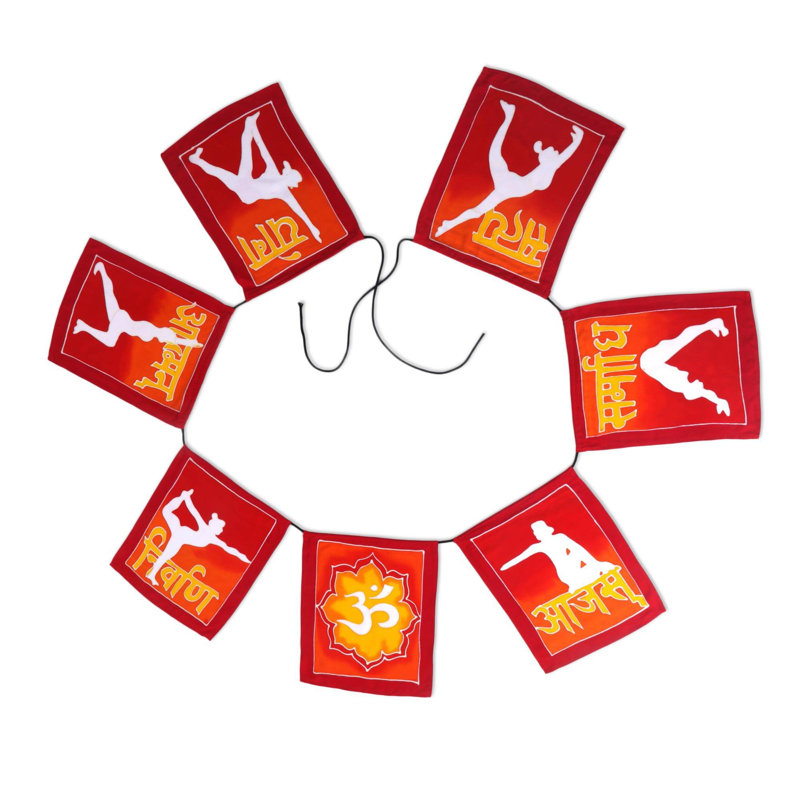 Bannière en rayonne yoga flags batik