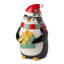 Pot à biscuits Christmas Whimsy Penguin 3D, pot à friandises en céramique 72 oz avec chapeau et cadeau du Père Noël, rangement de comptoir de cuisine de Noël pour les biscuits, les bonbons, le bar à cacao ou les décorations d'hiver