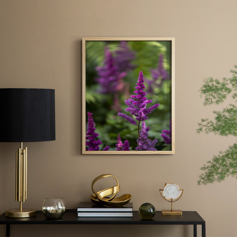 Pink Peaks, reproduction d'art encadrée - bois massif, H 11 po x l 9 po