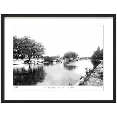 Staines, Houseboat Reach 1895 by Francis Frith - Single Picture Frame Print