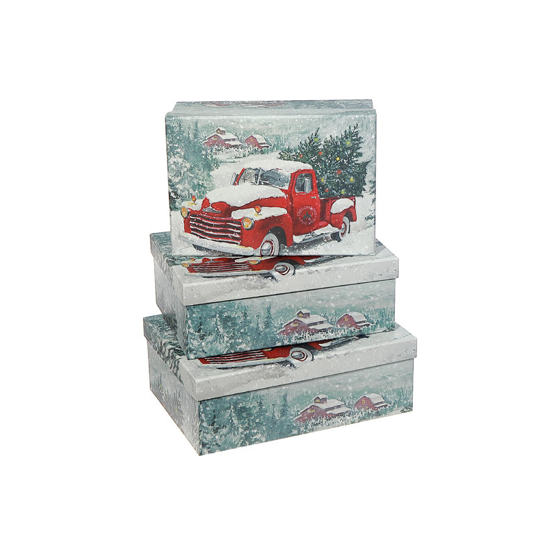 Rect. Nichoirs (camion rouge) (ensemble de 3)