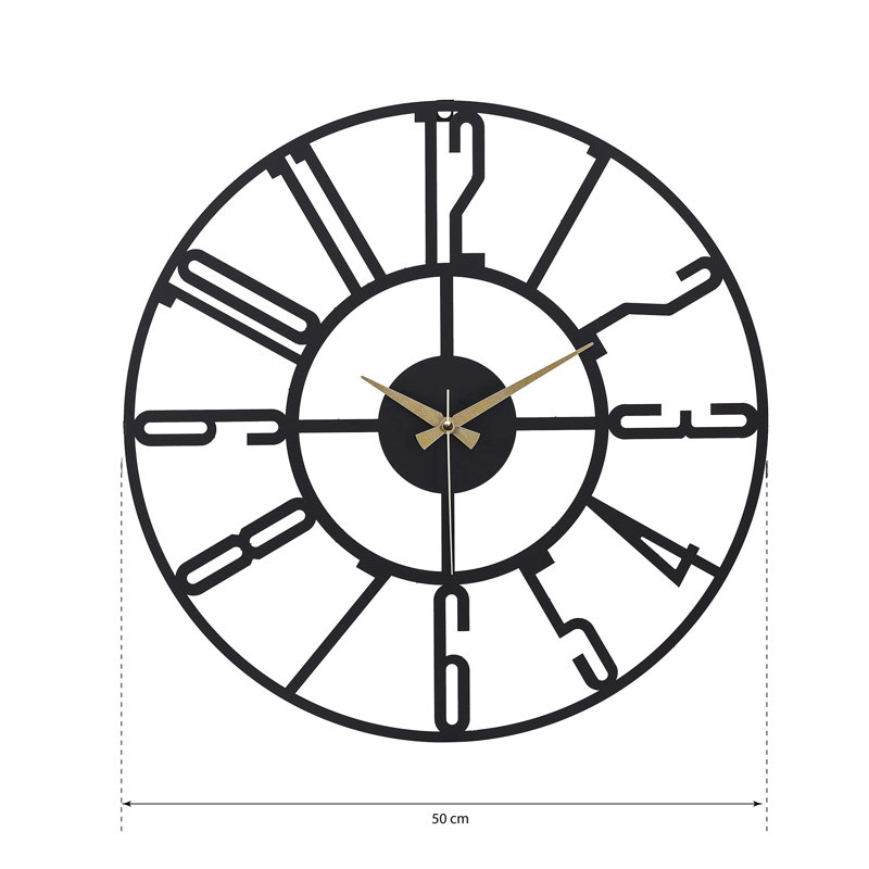 Amarmula Skeleton Wall Clock, 50 x 50 cm