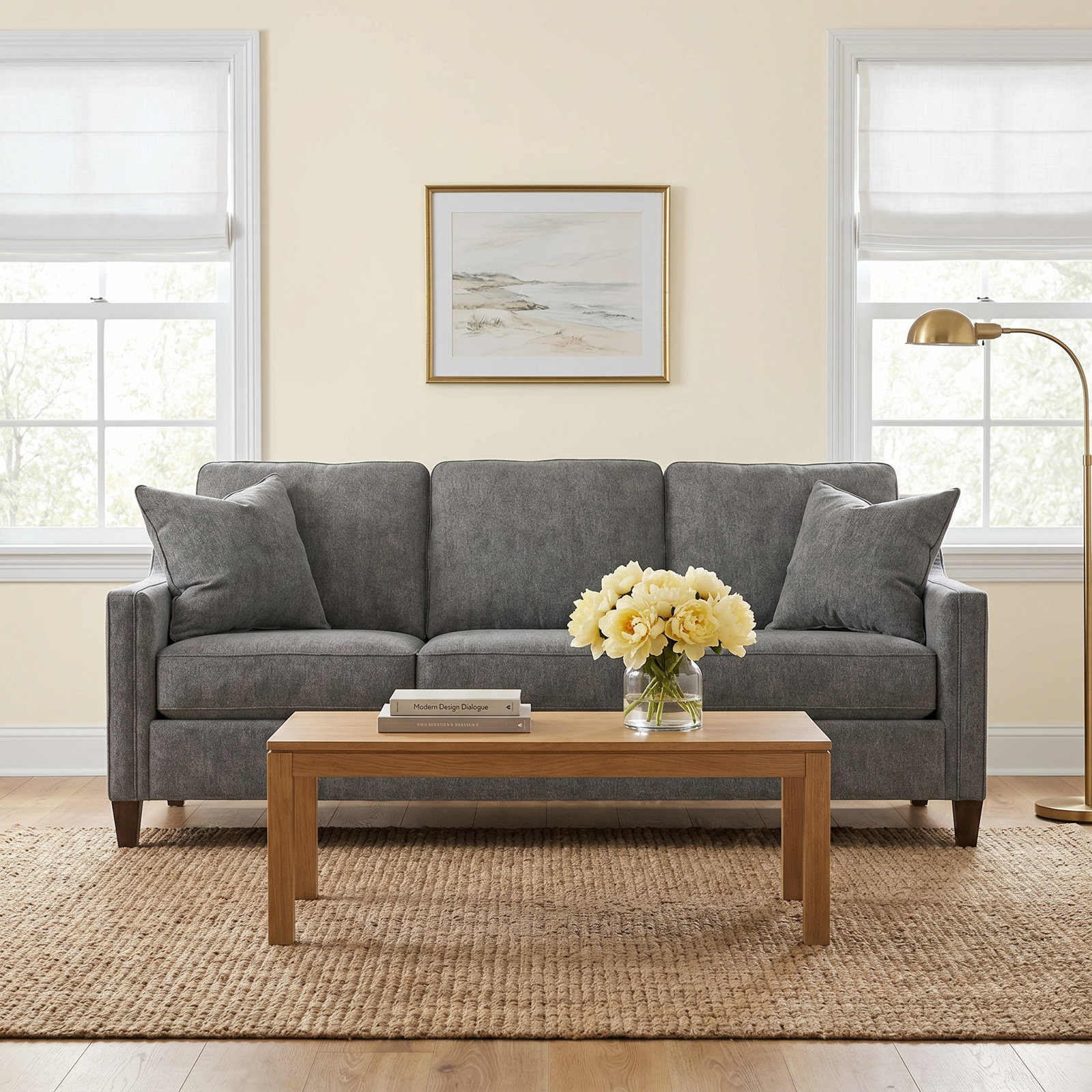 Finnegan 88" Sofa, Coal