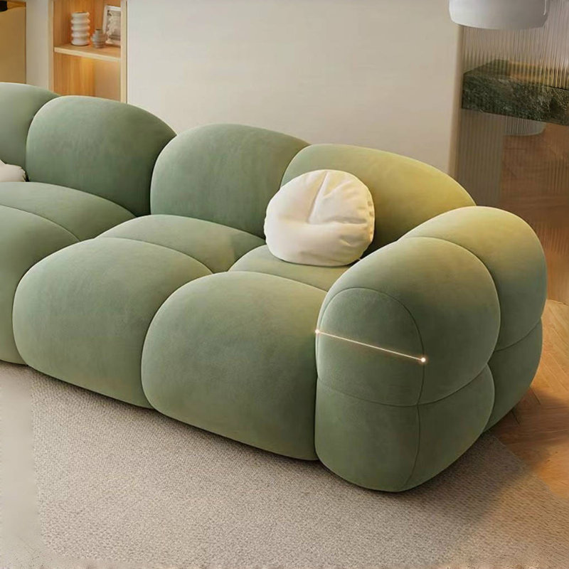 Jelly Fabric Sofa 94.49'' Upholstered Sofa