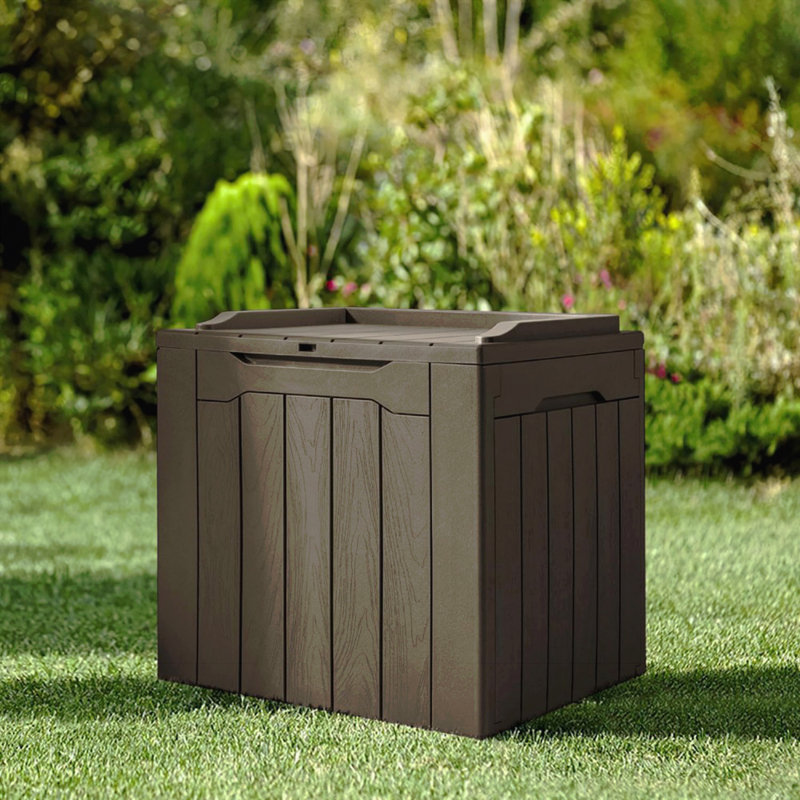 31 Gallon Resin Outdoor Deck Box, Brown