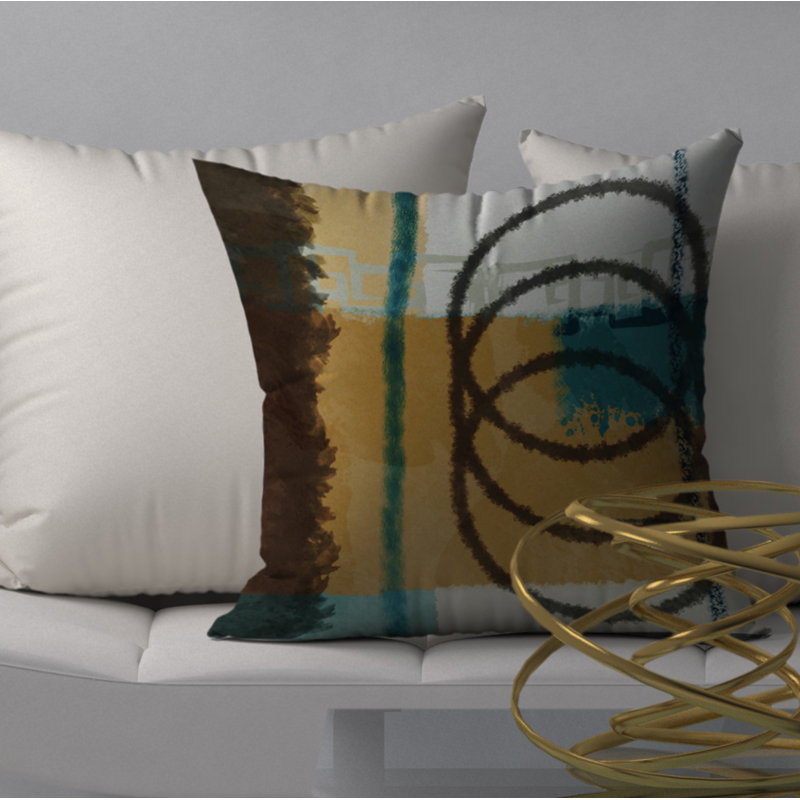 K.O. Abstract Reversible Throw Pillow, 20" x 20"