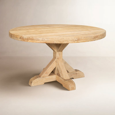 Oleski Round Solid Wood Dining Table