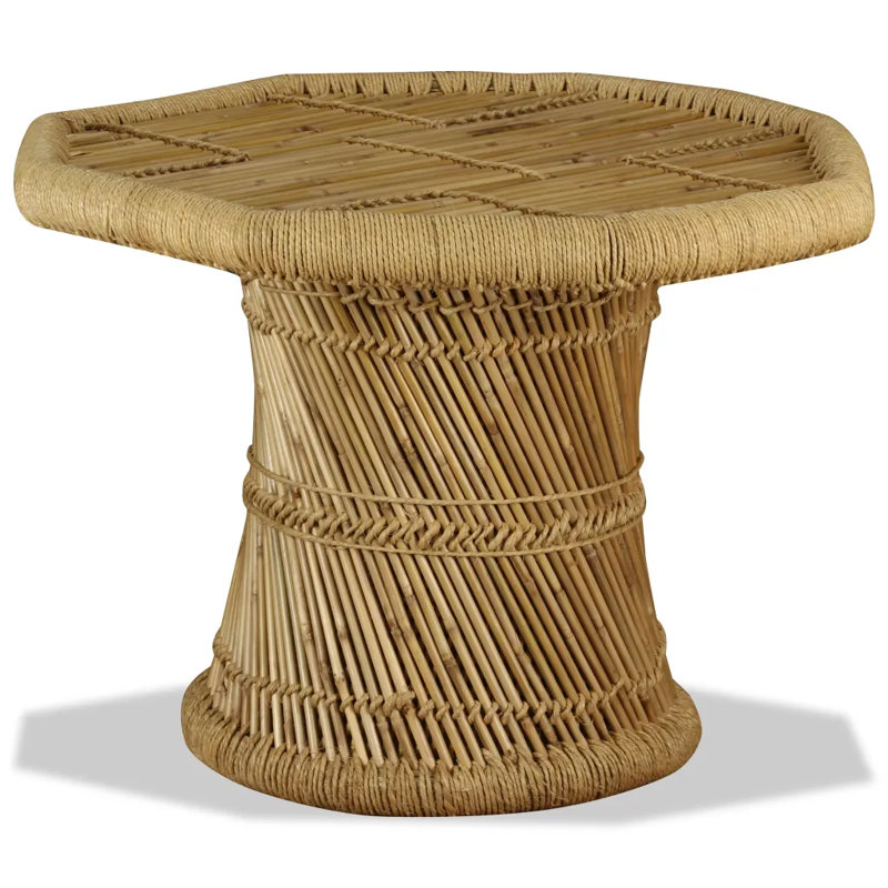Kaylan Drum Coffee Table, Beige
