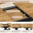 43"-59" Extendable Round Dining Table Set, 7-Piece Modern Kitchen Table with 6 Upholstered Dining Chairs -1701858173