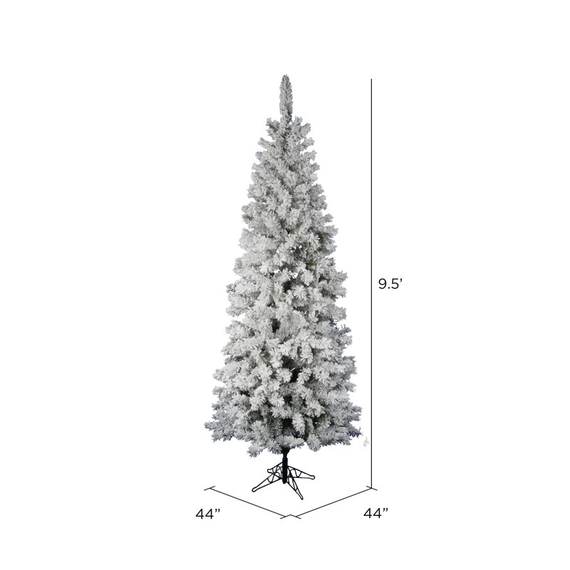 Pacific Flocked Pine Artificial Christmas Tree, 9.5' H, Unlit