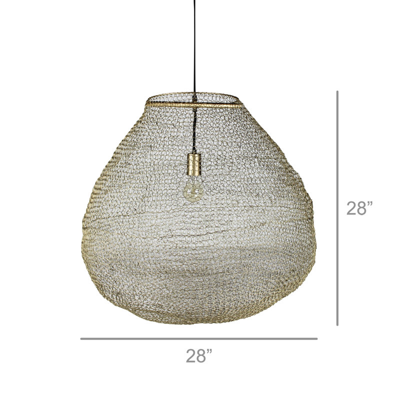 Luminaire suspendu géométrique unique à 1 lumière Averyanna