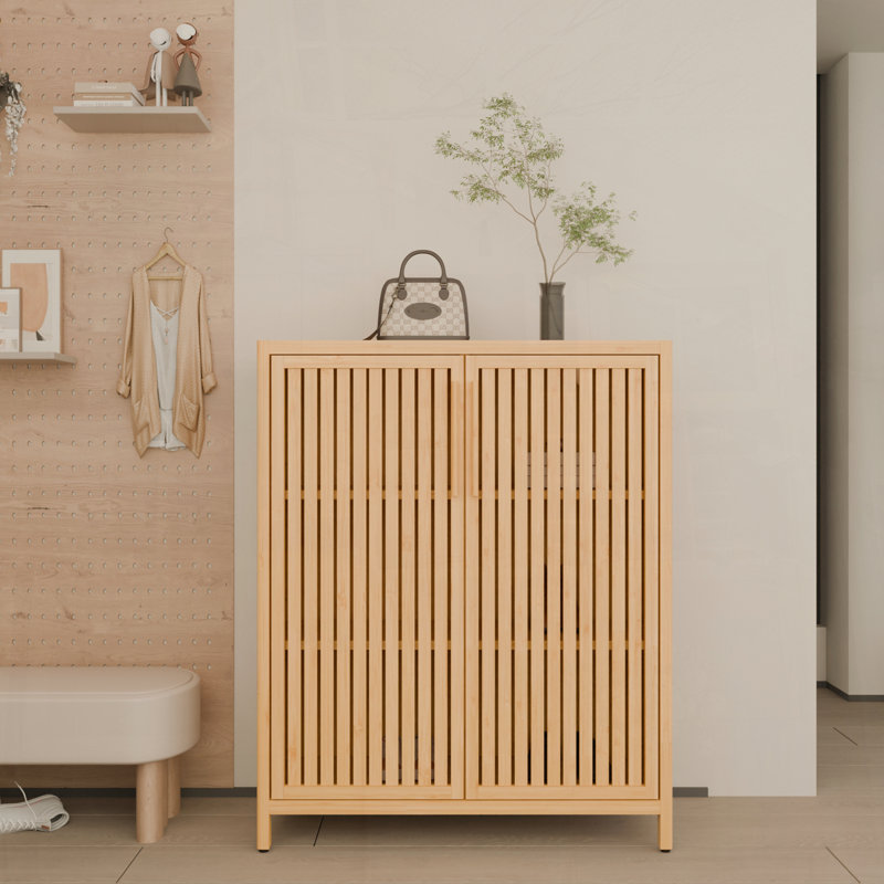 Armoire de rangement 42 places en bambou à grande capacité 42