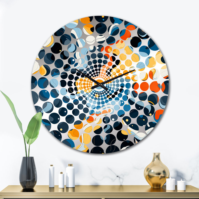 Horloge murale abstraite Celestial Harmony Cosmic Flow, Très grand