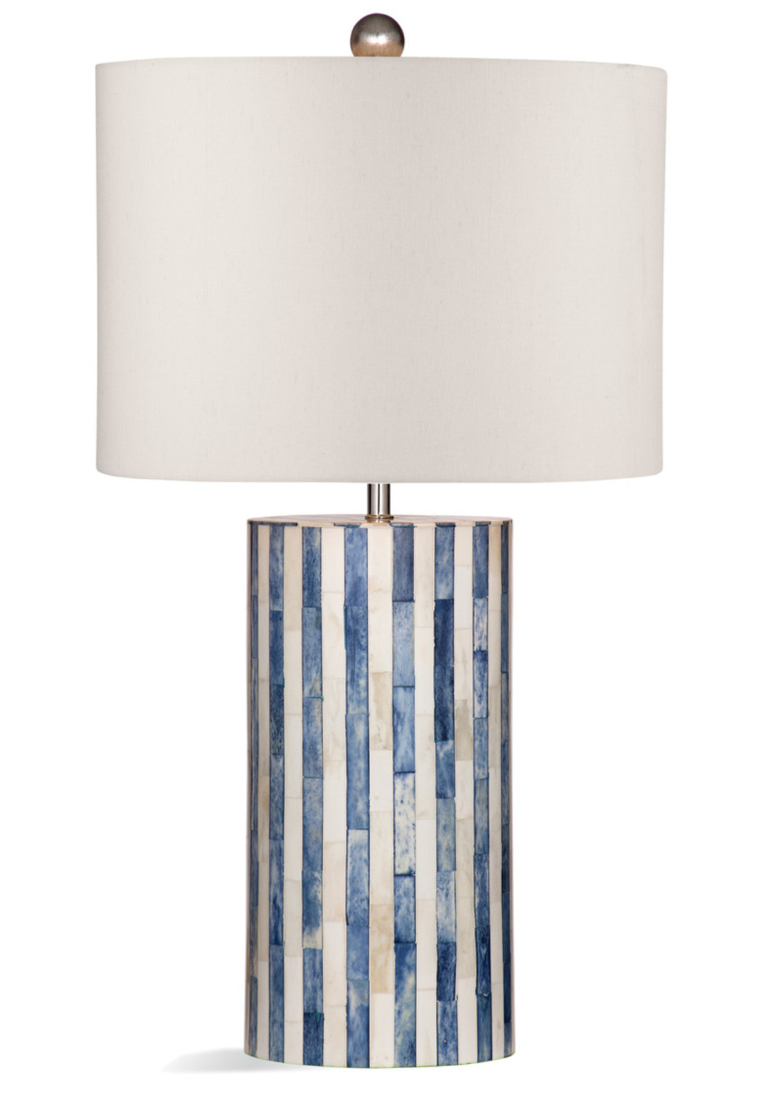 Patterson Bone Inlay Table Lamp, Blue/White