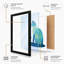 Serene Cat In Blue Boho - Single Picture Frame Print-1361585578-1361585590