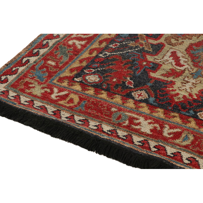 Rug & Kilim’S Tribal Runner In Red, Brown And Blue Patterns, Runner 2'6" x 8'