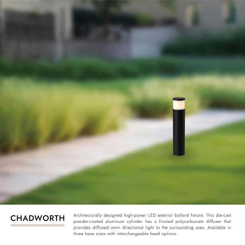 Chadworth LED Bollard Light, 30" H x 6.38" W x 6.38" D