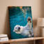 Toile, "Un ours polaire ludique flotte sereinement sur son dos", art mural-822865889