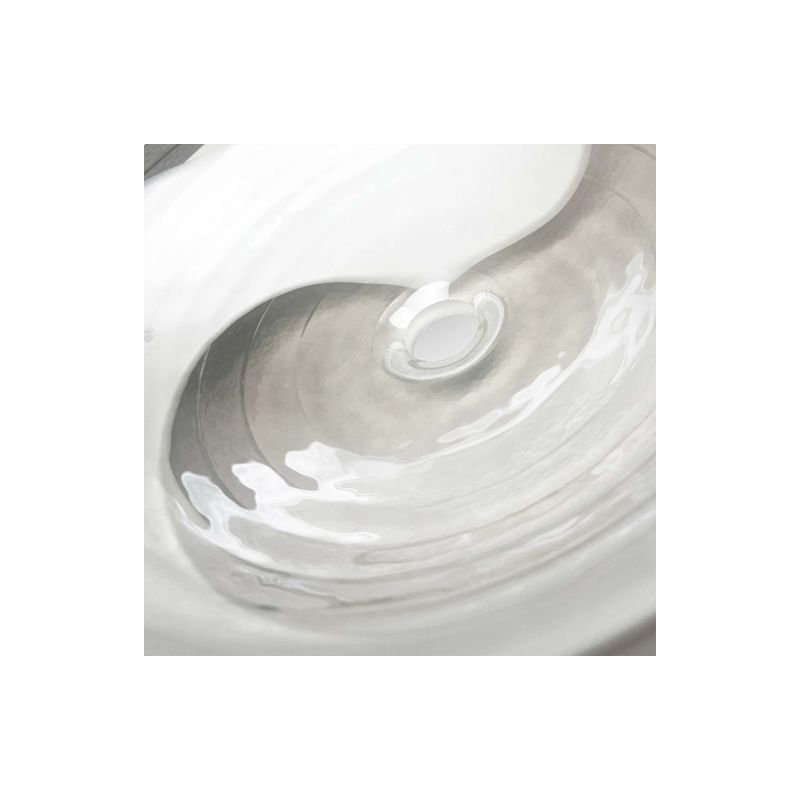 Murano Glass Handmade & Small Batch Crafted Circular Vessel Bathroom Sink, Seaspray