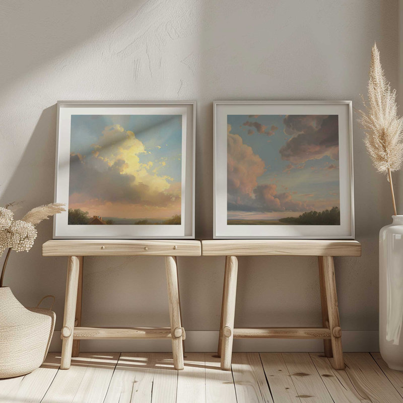 «Brilliant Skies», H 13,75 po x l 13,75 po, Blanc opaque