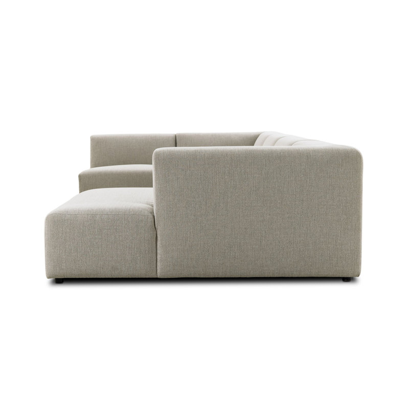Lawndale Sectional, Napa Sandstone Polyester Blend, Right Hand Facing