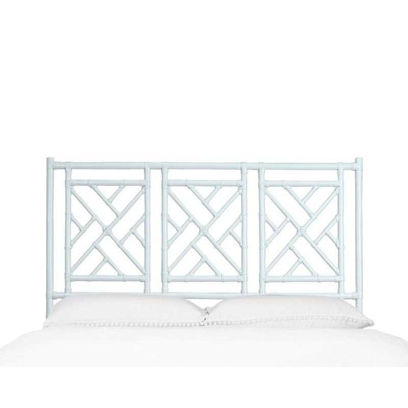 Tête de lit Chippendale à cadre ouvert, Grand lit, Bleu clair
