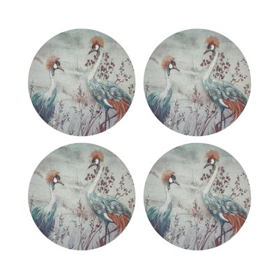 Crested Crane Pebble 16" Vinyl Placemat