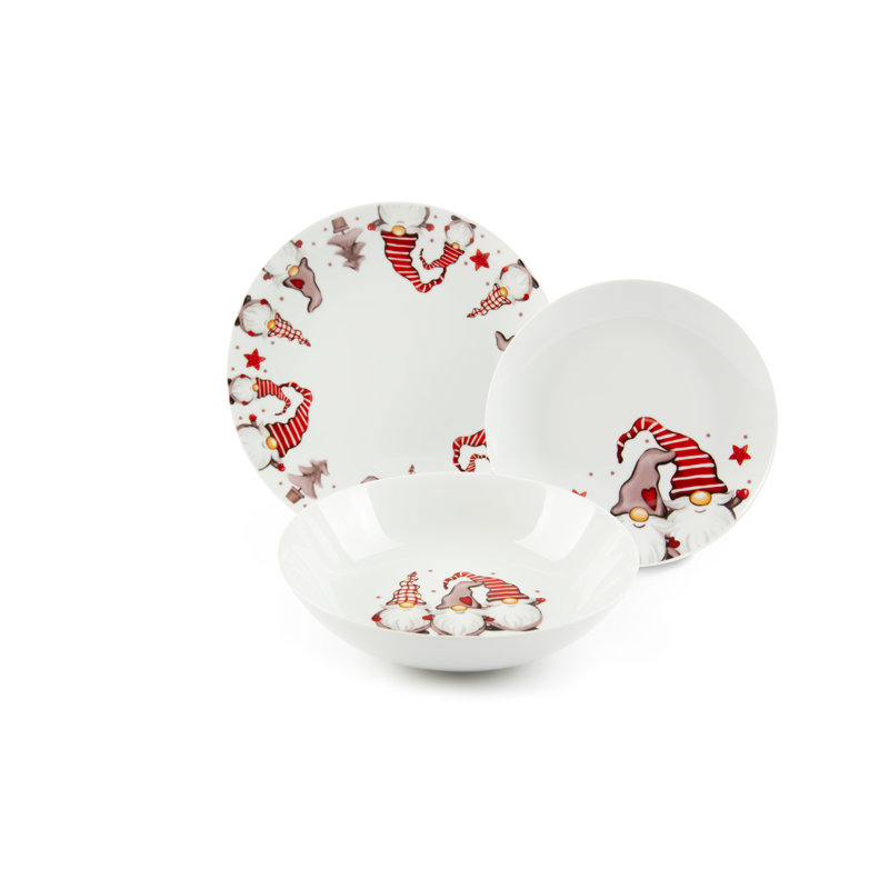 Gnomo Piece Porcelain Dinnerware Set - Service for 6