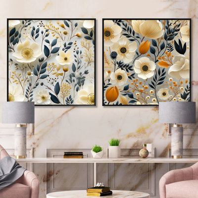 Lylia - Floral Square Collage Set Of 2