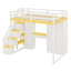 Lit mezzanine avec escalier de rangement, coiffeuse, armoire, armoires-337591319