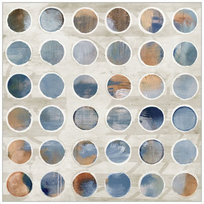 Circular Grid Framed Canvas