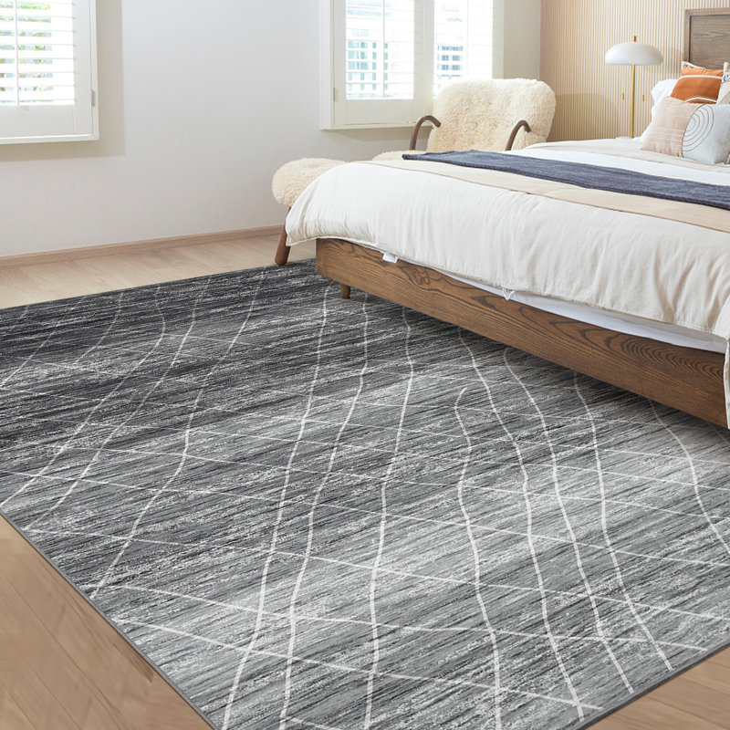 Farquhar Boho Machine Washable Rug with Rubber Backing for Living Room Geometric Non-Slip Area Rug Indoor Carpet Non-Shedding Rug for Bedroom Dining Room Hallway Kitchen Office Playroom Nursery