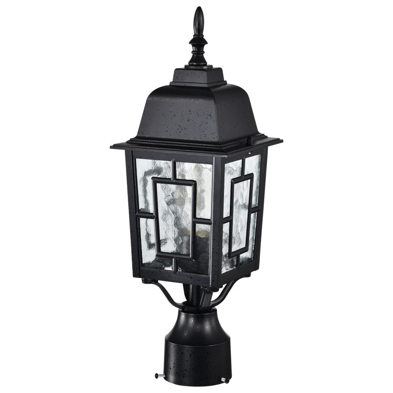 Tête de lanterne câblée à 1 lumière H 17,25 po Almere, Noir