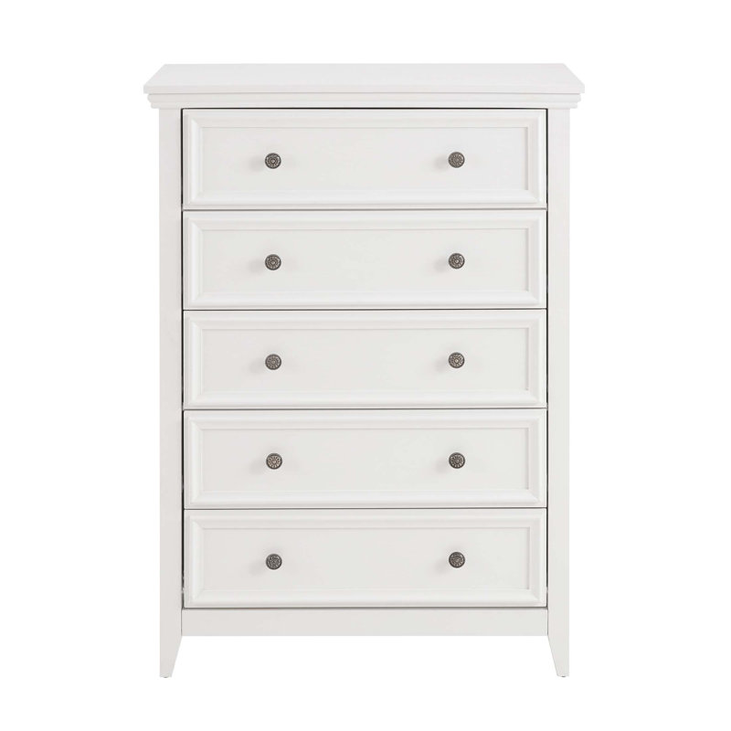 Commode 5 tiroirs Modern, Beige