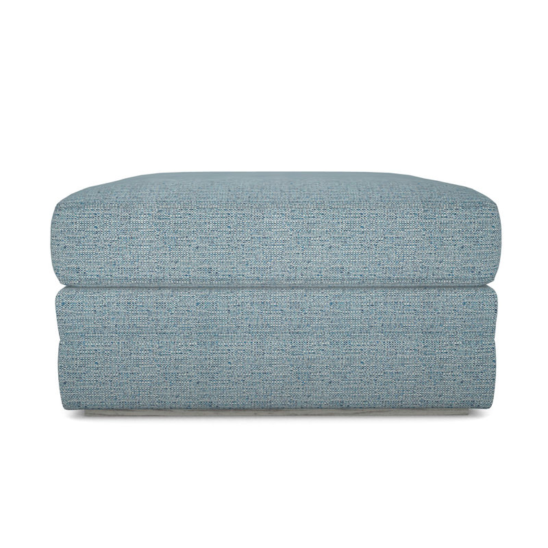 Boyden Ottoman, Tuck Cobalt, Dove Gray