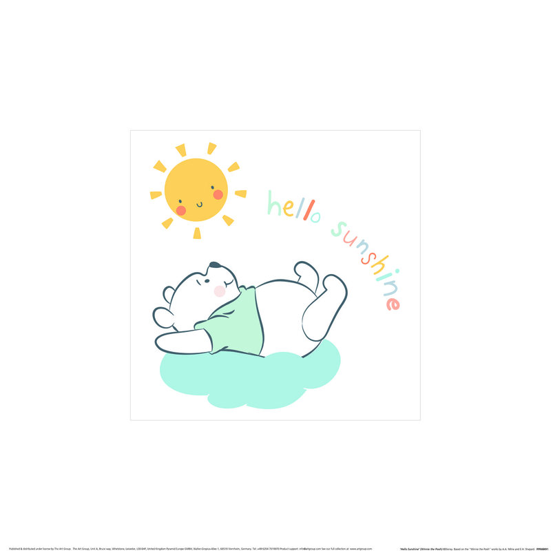 Winnie the Pooh (Hello Sunshine) Paper Print