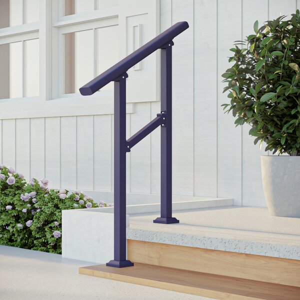 HOMLUX Lovmor Hand Rails for Outdoor Steps, Wrought Iron Railing, Porch And  Stair Railing Kit & Reviews