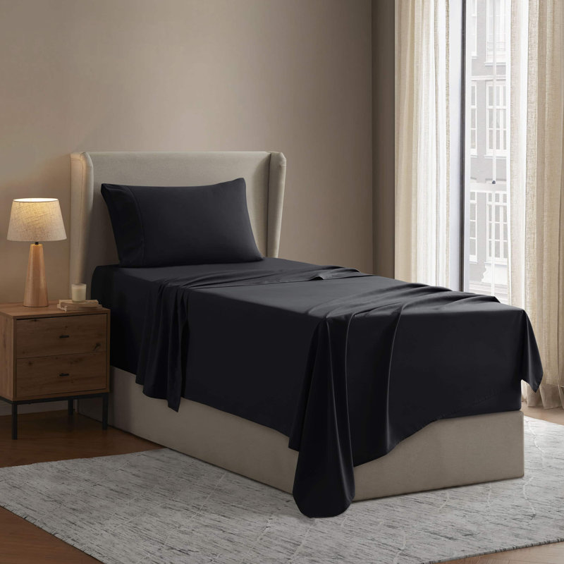 Ensemble de draps Luxury Collection Classic, Noir majestueux, Simple TG