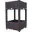 Boîtes à fleurs brunes pour décoration extérieure - 15,7 po x 15,7 po x 27,7 fleurs surélevées 15,7 po x 15,7 po x 27,7 po, brun-1878798596