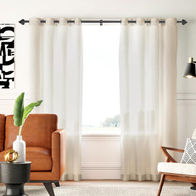 28 to 48 inch Window Wraparound Curtain Rod Adjustable