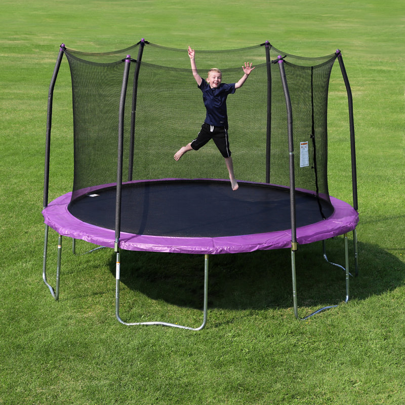 Trampoline rond 12 'avec enceinte sécuritaire