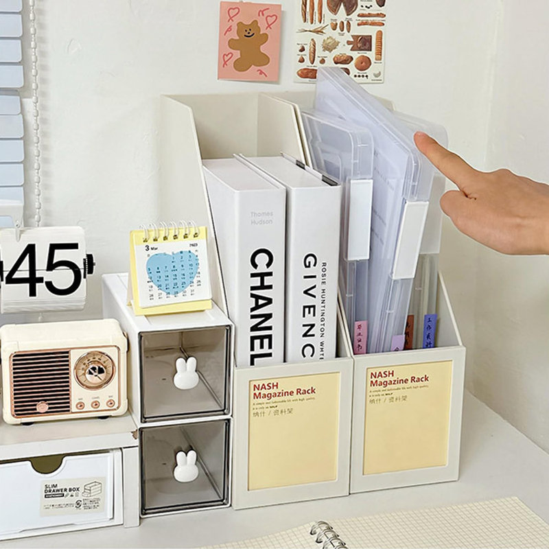 6 Pcs Clear A4 File Portable Project Case, Plastic Storage Box For 8.5" X 11" Letter Paper, Scrapbook Paper Storage Boxes Documents Magazines Holder With Buckle