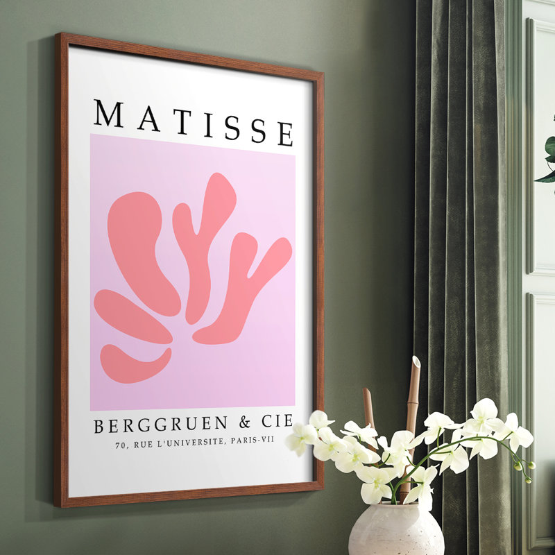 Reproduction encadrée Matisse CCCL - bois massif, H 20 po x l 16 po, Brun
