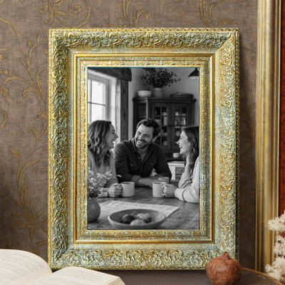 5" x 7" Antique Gold 1PC Tabletop Picture Frame for Desk Decor