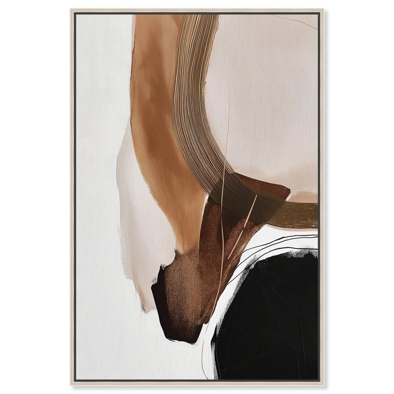 «Earth Curve II Boho Decor», reproduction d'art sur toile par Art Remedy, H 24 po x l 16 po, Cadre argenté